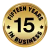 fifteen years in business icon