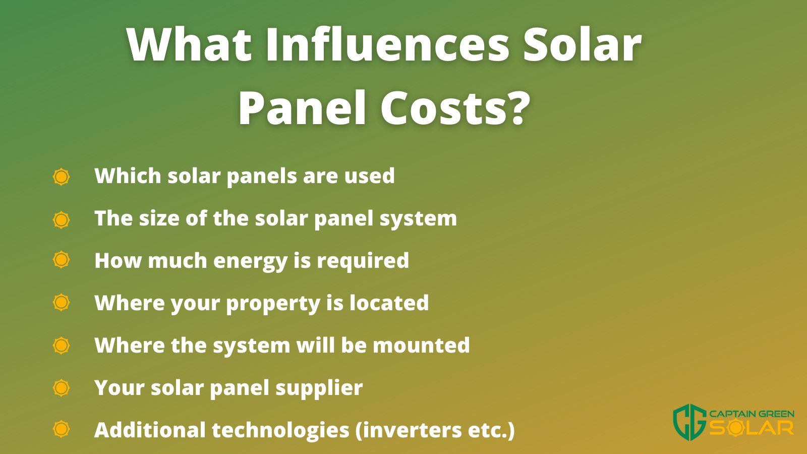 What Influences Solar Panel Costs Infographic