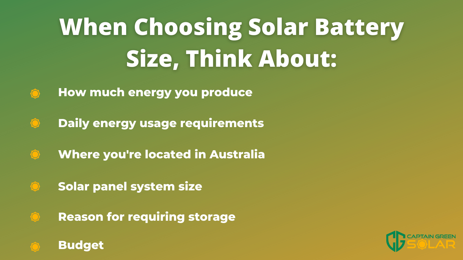solar battery size tips
