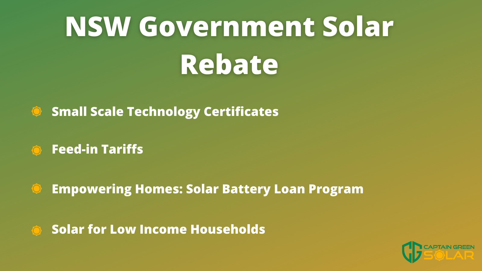 NSW Government Solar Rebate Points