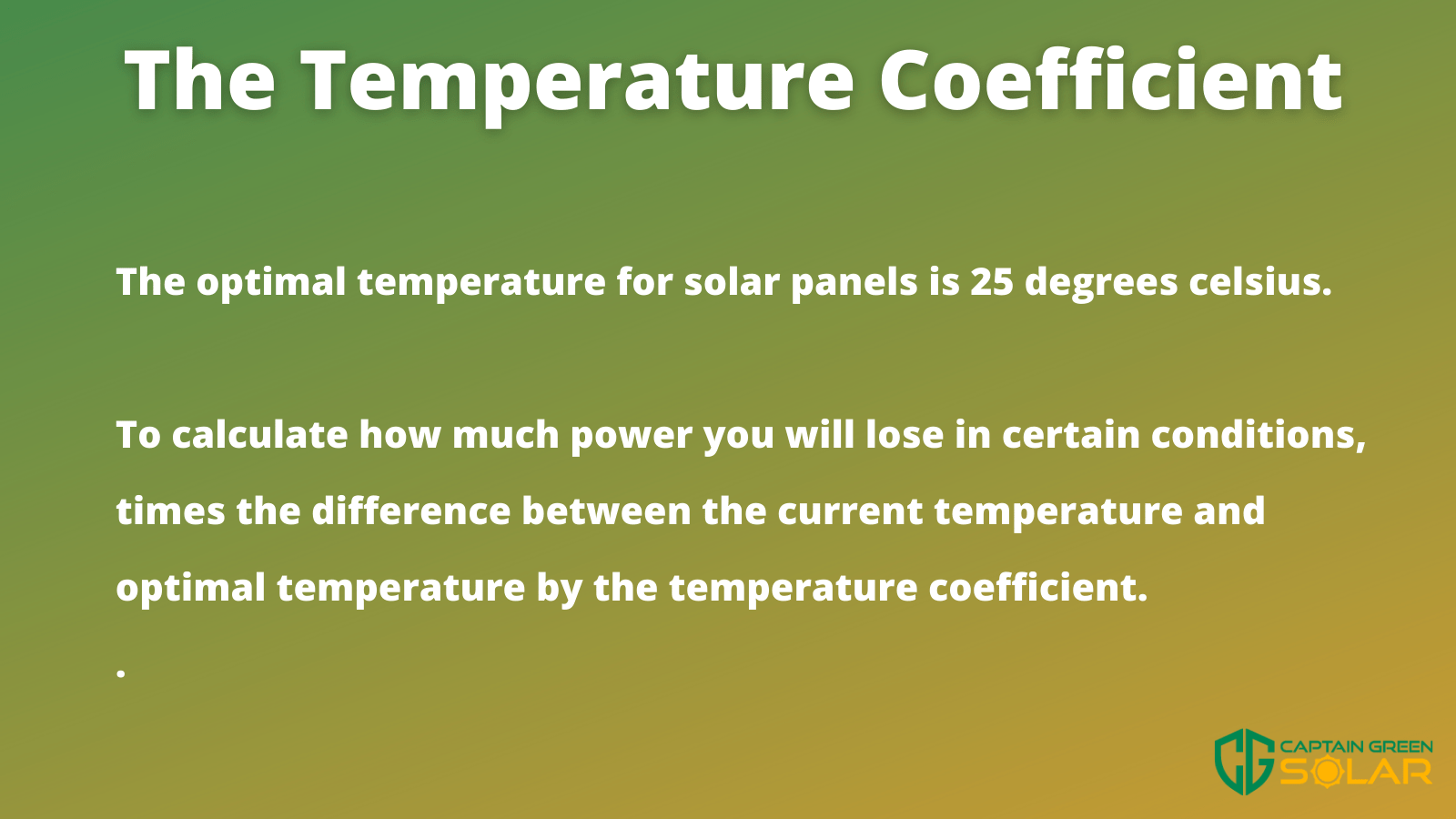 what's the optimal temperature for solar panels
