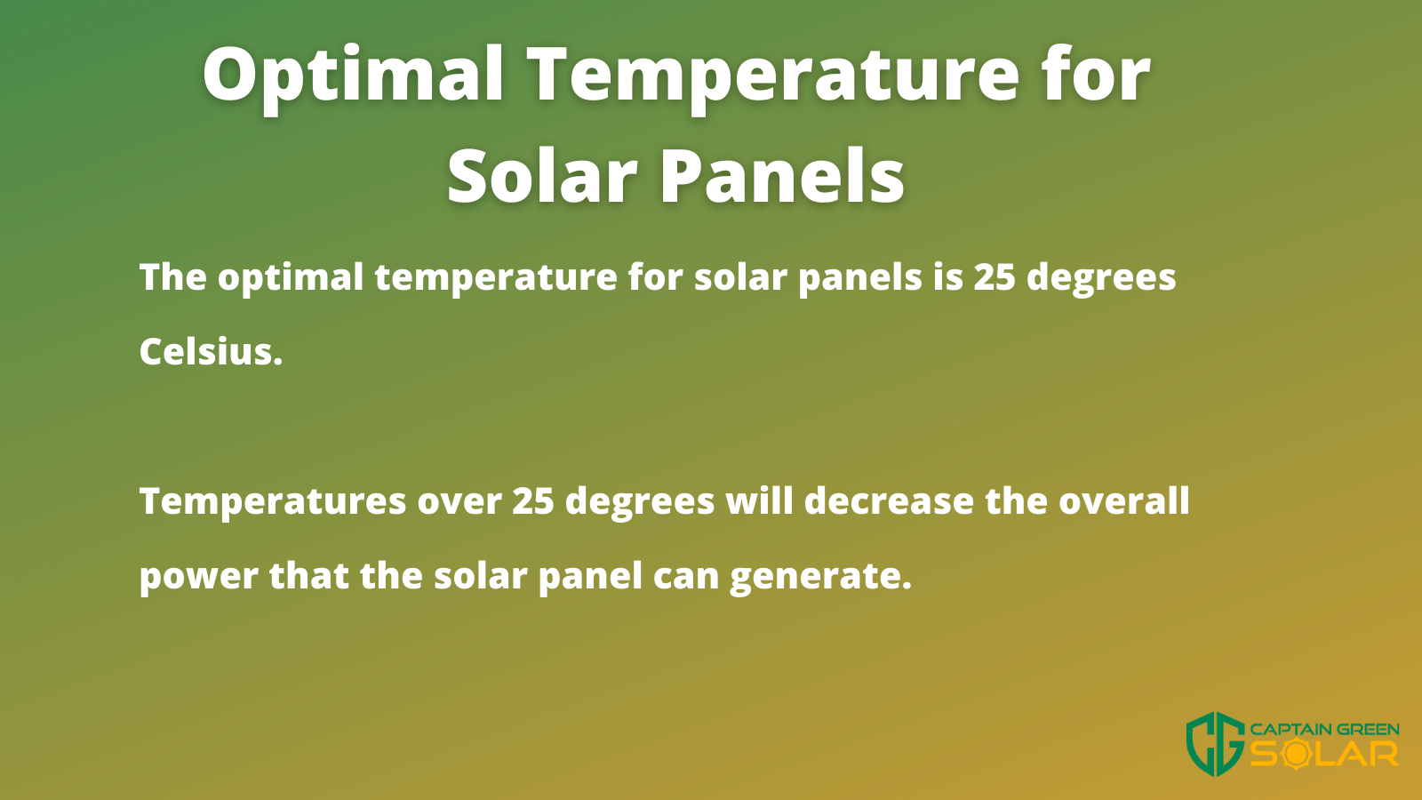 optimal temperature for solar panels 
