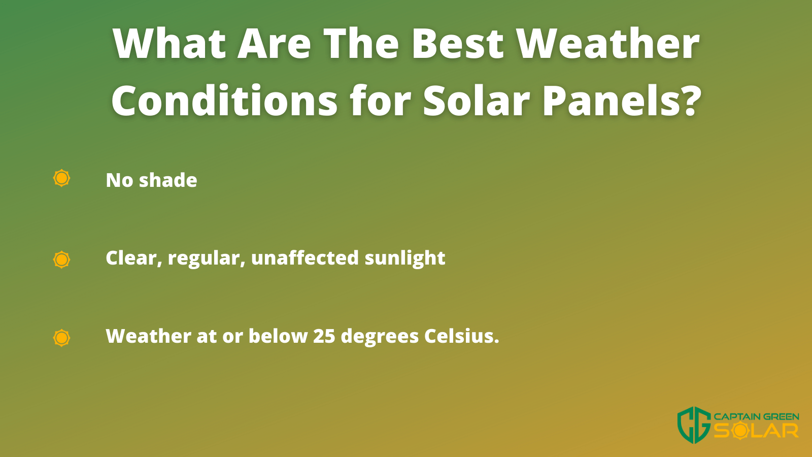 best weather for solar panels