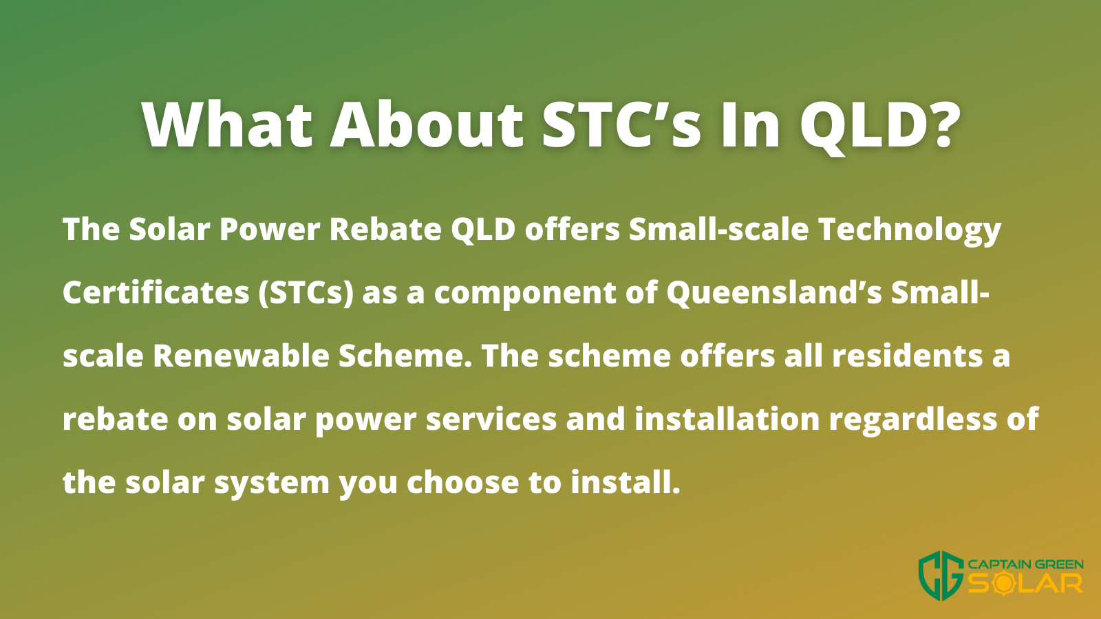 STCs in QLD 